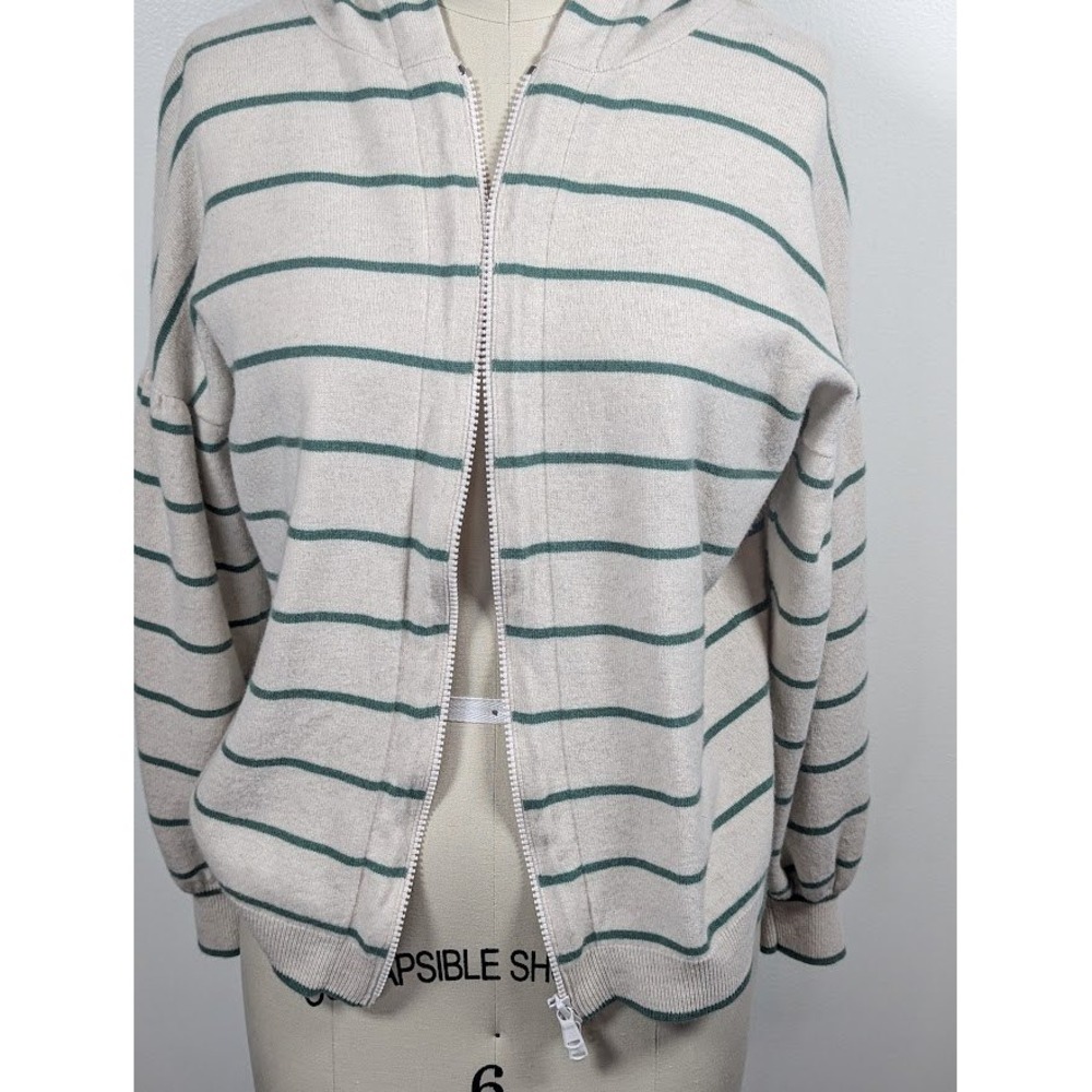 Brunello Cucinelli Zip Up Hoodie Sweater Womens Medium Cashmere Silk Wool Luxury - Picture 13 of 14